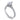 Marquise-cut diamond engagement ring with side stones in white gold setting