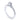 White gold diamond engagement ring with pavé band and solitaire setting