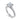 White gold engagement ring with round solitaire diamond and pavé band