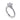 White gold diamond engagement ring with round solitaire and pavé band