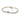 Gold tennis bracelet with round pavé cubic zirconia stones and a central halo design