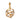Gold round pendant with swirl design and sparkling white gemstones