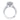Vintage-style diamond engagement ring with intricate white gold filigree setting