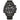 Men's black stainless steel chronograph watch with analog and digital display.