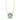 18KY Sky Blue Topaz Diamond Halo Pendant Necklace