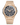 Citizen Series 8 rose gold men's automatic watch with black textured dial and date display