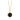 18KY Black Onyx Diamond Halo Pendant Necklace