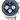 Stainless steel Seiko chronograph watch with blue dial, silver hour markers, and tachymeter bezel
