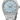 Seiko stainless steel watch with diamond markers and blue mother of pearl dial