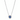 Sparkling Square Blue Halo Pendant Necklace 393560C01