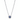 Sparkling Square Blue Halo Pendant Necklace 393560C01
