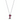 Pandora Red Halo Hearts Pendant Necklace 393658C01