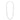 Sterling silver paperclip chain necklace with elongated oval links on white background
