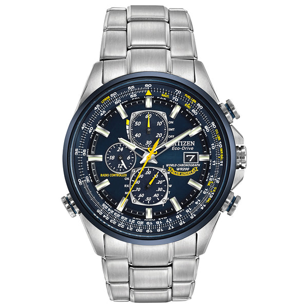 CITIZENEco-drive電波クロノBlue Angels Citizen Eco-Drive Blue Angels World Chronograph A-T AT8020-54L