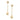 14K yellow Gold Trinity Bead Drop Earrings ER10786