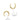 14kt Yellow Gold Mini Crescent Studs with Push Back Clasp ER8844