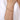 Gold cuff bracelet with diamond accents on wrist, elegant women's fine jewelry