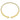 Gold beaded cuff necklace with diamond accents on white background