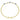 Open gold beaded bangle bracelet with blue gemstone accents and silver detailing