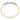 Yellow gold beaded bracelet with five rectangular green gemstones in silver settings