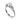White gold ring with round pearl center and diamond accents on band