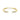 Open gold ring with diamond accents on each tip, minimalist jewelry on white background.