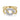 Two-tone gold and diamond twisted rope ring with pavé link design
