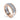 Rose gold and white gold multi-row diamond band ring with pavé setting
