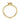 Simple yellow gold solitaire ring with round setting on white background