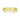 Geometric yellow gold fashion ring with faceted diamond-shaped pattern on a white background