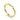 Polished yellow gold beaded ring with alternating round and oval links on white background.