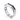 Men's geometric silver ring with black diamonds and modern angular design