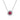 Gabriel & Co. - NK3950W45RA - 18 inch 14K White Gold Round Ruby and Diamond Halo Pendant Necklace