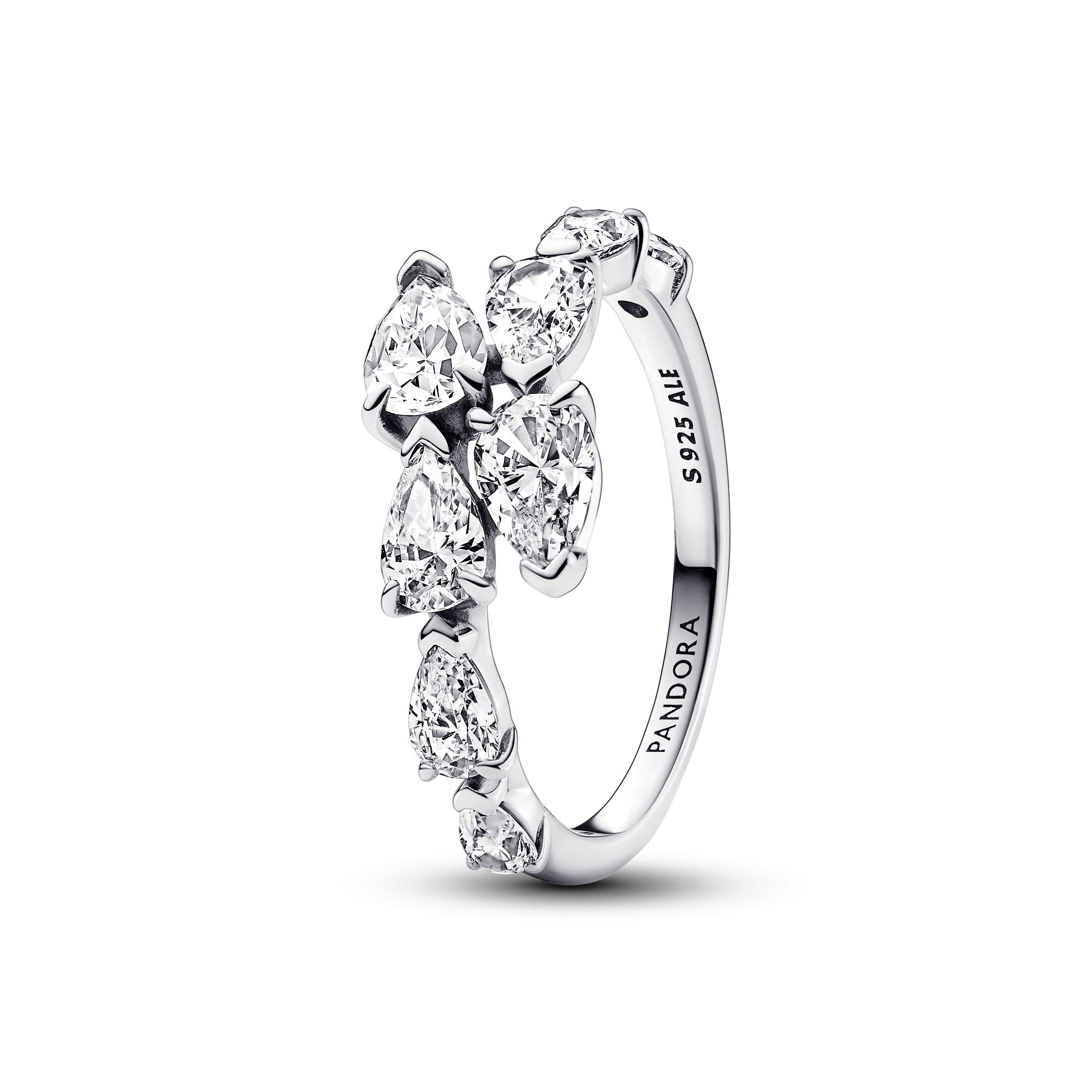 Pandora Sparkling Overlapping Band Ring 193004C01 – Hannoush Jewelers