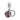 Sparkling Red Disc Double Dangle Charm