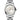 Longines 34mm round stainless steel watch, silver dial with date, ping hands and indexes