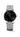 Longines stainless steel 40 mm round watch, black dial, painted Roman numerals and silvered polished hands, automatic watch