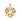 Gold-plated medallion charm with colorful gemstone accents, circular chakra design