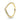 Gold wishbone ring with pavé-set clear stones on white background