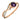 14k Rose Gold 5mm Round Amethyst and Diamond Ring PC6751A-AM