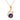 14k Rose Gold Round Amethyst and Diamond Pendant pc6764a