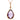 14k Rose Gold Pear Shape Amethyst and Diamond Pendant pc6953a