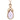 14K Rose Gold Pear Shape Amethyst Inifinty Swirl Pendant Necklace