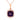 14K Rose Gold Cushion Cut Amethyst and Diamond Halo Pendant with Baguette Diamonds