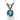 5mm Blue Topaz Pendant Necklace in 14K White Gold