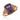 Le Vian Chocolatier® Ring featuring 1  5/8 cts. Grape Amethyst™, 1/6 cts. Chocolate Diamonds® , 1/10 cts. Vanilla Diamonds®  set in 14K Strawberry Gold®