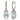 Le Vian Chocolatier® Earrings featuring 1  5/8 cts. Sea Blue Aquamarine®, 1/5 cts. Chocolate Diamonds® , 1/6 cts. Vanilla Diamonds®  set in 14K Vanilla Gold®