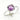14k White Gold Cushion Amethyst and Diamond Ring WC3138A-AM