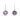 14k White Gold halo Amyethyst and Diamond earrings
