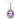 14K White Gold Oval Amethyst Diamond Halo Pendant Necklace